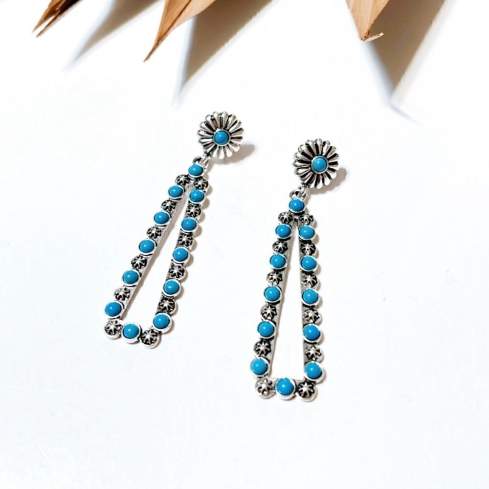 Boho statement earrings S279 - Picture 2 of 4